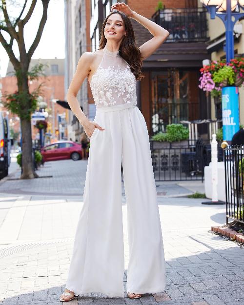 Aa2331 mix   match two piece wedding jumpsuit for reception or bridal shower1
